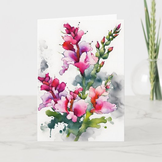 Snapdragon - Watercolor flowers カード (正面)