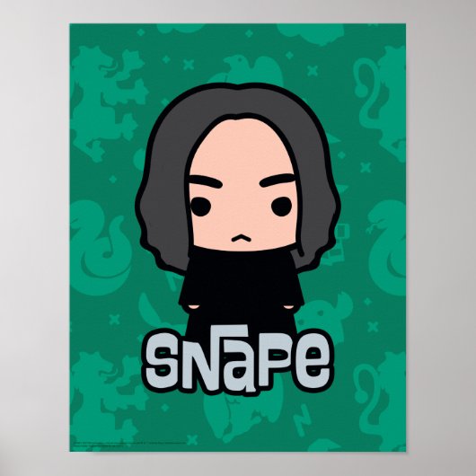 Snape Cartoon Character Art教授 ポスター (正面)