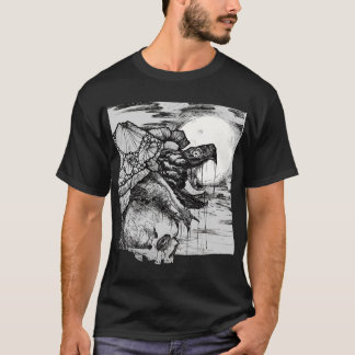 snapping turtle pen and ink friends tシャツ