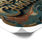Snappy Gold CAREFULLY CHAOTIC 3Dテキストアート v2 ポスター (角)