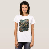 Snappy Gold CAREFULLY CHAOTIC 3Dテキストアート v2 Tシャツ (正面フル)