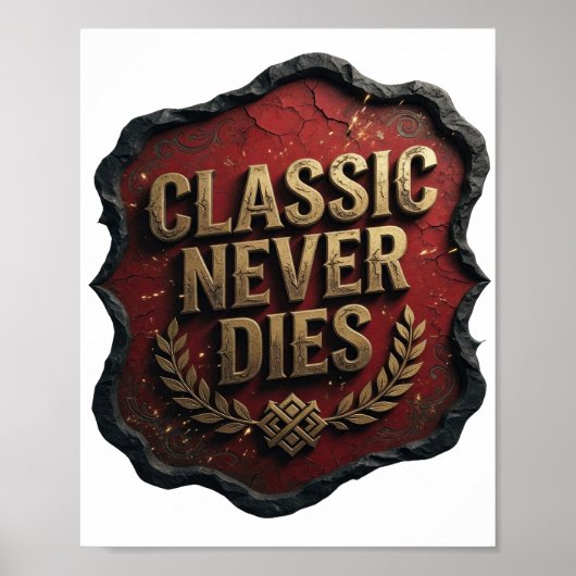 Snappy Gold CLASSIC NEVER DIES プリント (正面)