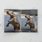 Snappy Jaws：ワニ跳躍誕生日カード カード (内部)