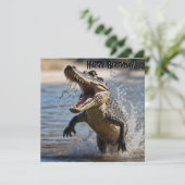 Snappy Jaws：ワニ跳躍誕生日カード カード (スタンド正面)