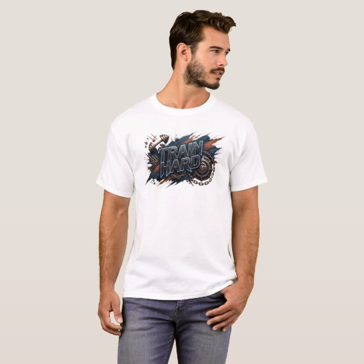 Snappy Navy TRAIN HARD Tee Tシャツ (正面フル)