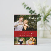 Snapshots Wedding in Red Save the Date Card セーブザデート (スタンド正面)