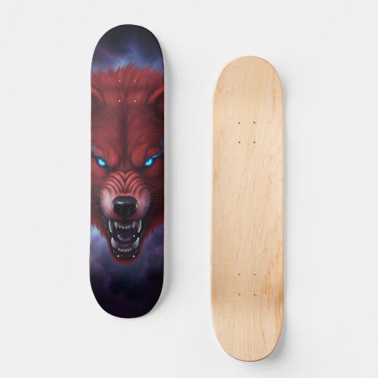 Snaring red wolf Skateboard スケートボード (正面)