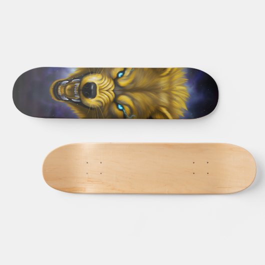 Snaring yellow wolf Skateboard スケートボード (横)