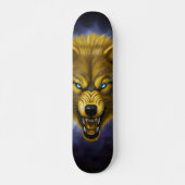 Snaring yellow wolf Skateboard スケートボード (正面)