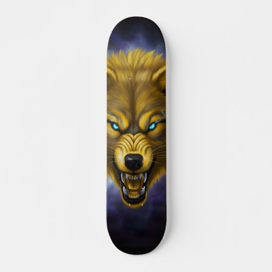 Snaring yellow wolf Skateboard スケートボード (正面)