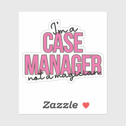 Snarkyケース管理引用文- I Am a Case Manager シール (シート)