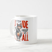 Snarky Cat - Sassy Like Don'T 気に All Tri-Ble コーヒーマグカップ (正面左)