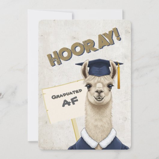 Snarky & Cute Graduation Cards - Llama & More シーズンカード (正面)