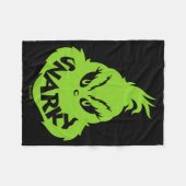 Snarky Face フリースブランケット (正面(横))