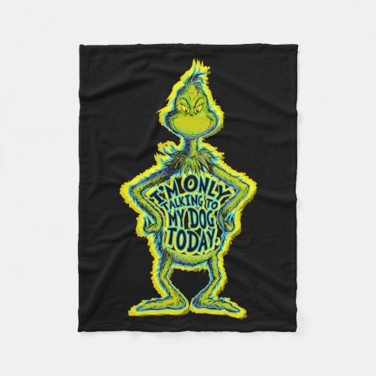 Snarky Funny Im Only Talking To My Dog T フリースブランケット (正面)