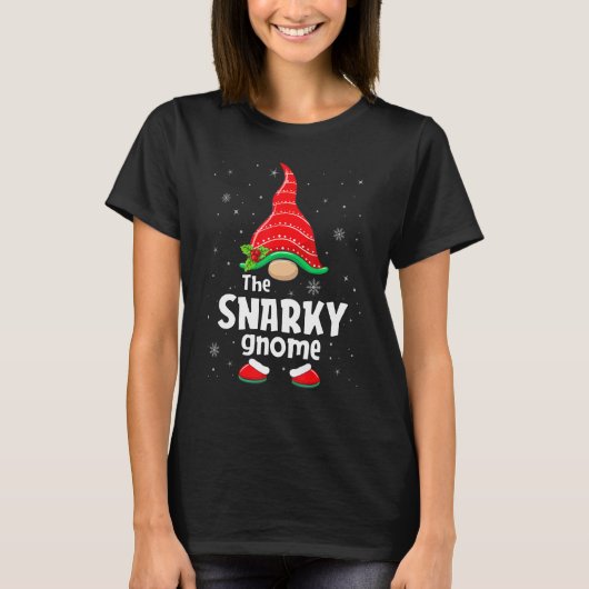 Snarky Gnome Matching Family Group Christmas Party Tシャツ (正面)