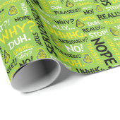 Snarky Grinch | Grinch Snarky Phrase Pattern ラッピングペーパー (ロールコーナー)