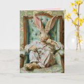 Snarky Rabbit Easter Card カード (黄色い花)
