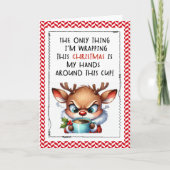 Snarky Reindeer Funny Christmas Card カード (正面)