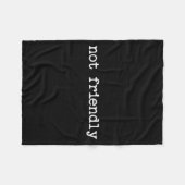 Snarky Sarcastic Quote Saying Gift Not Friendly  フリースブランケット (正面(横))