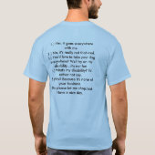 Snarky SDのティー Tシャツ (裏面)