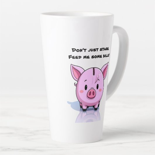 Snarky swine カフェラテマグ (右アングル)