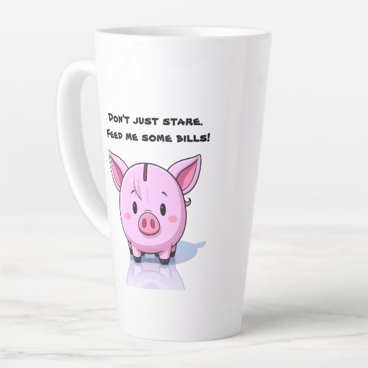 Snarky swine カフェラテマグ (左アングル)