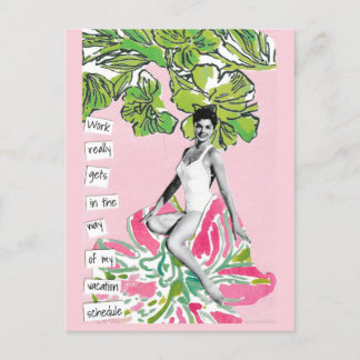 Snarky Vacationポストカードの仕事が邪魔 シーズンポストカード