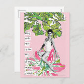 Snarky Vacationポストカードの仕事が邪魔 シーズンポストカード (正面/裏面)