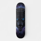  Snarling black wolf head Skateboard  スケートボード (正面)