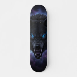  Snarling black wolf head Skateboard  スケートボード