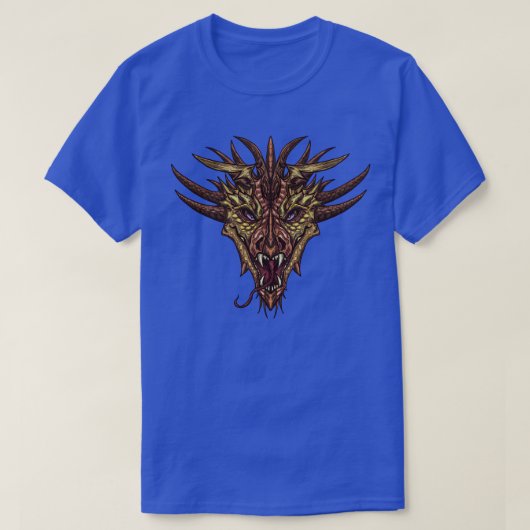 Snarling Dragon Head Graphic T-Shirt Tシャツ (デザイン正面)