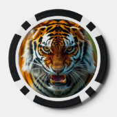 Snarling Tiger怒のパーソナライズ名 ポーカーチップ (裏面)