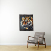 Snarling Tiger Wall Hanging Bedroom Décor タペストリー (インサイチュ)