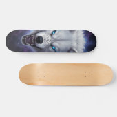  Snarling white wolf head Skateboard  スケートボード (横)
