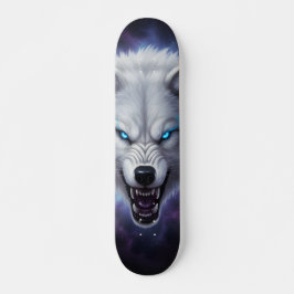  Snarling white wolf head Skateboard  スケートボード