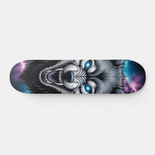 Snarling wolf head Skateboard スケートボード (横)