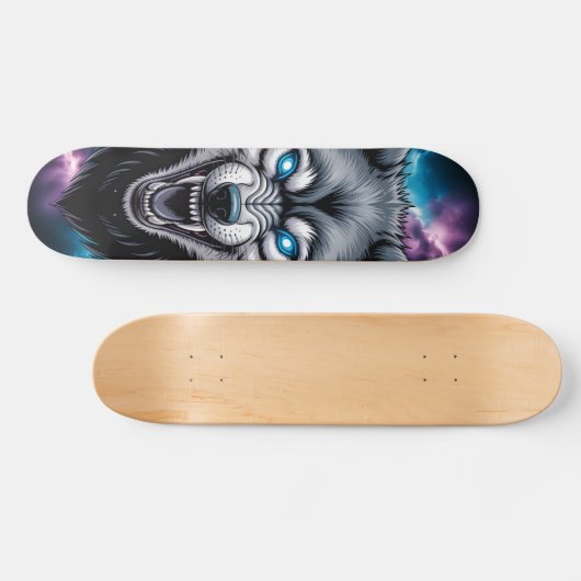 Snarling wolf head Skateboard スケートボード (横)