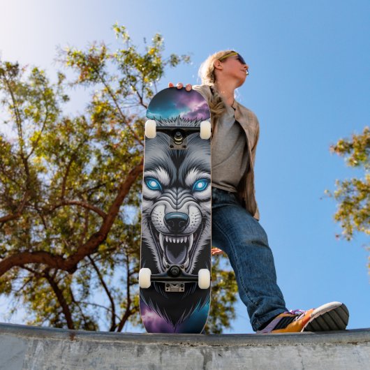  Snarling wolf head Skateboard  スケートボード (室外1)