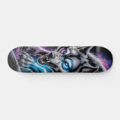  Snarling wolf head Skateboard  スケートボード (横)
