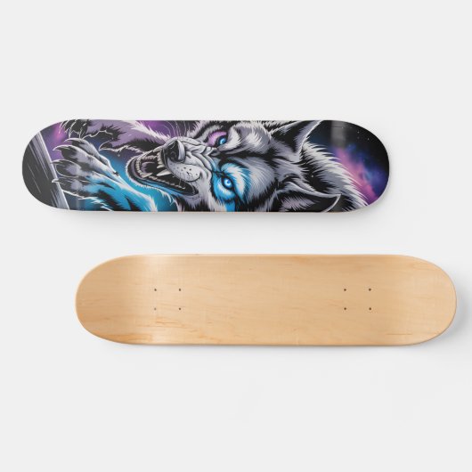 Snarling wolf head Skateboard スケートボード (横)