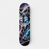  Snarling wolf head Skateboard  スケートボード (正面)