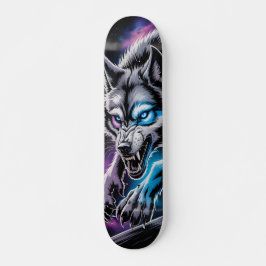  Snarling wolf head Skateboard  スケートボード