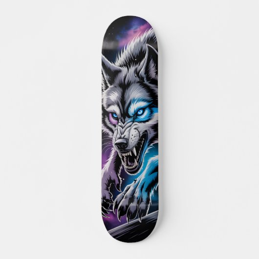  Snarling wolf head Skateboard  スケートボード (正面)