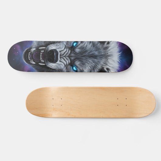  Snarling wolf head Skateboard  スケートボード (横)
