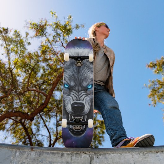  Snarling wolf head Skateboard  スケートボード (室外1)