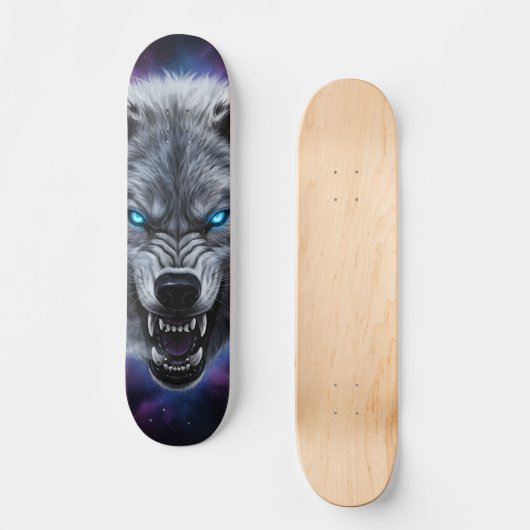  Snarling wolf head Skateboard  スケートボード (正面)