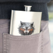 Snarling Wolf Personalized フラスク (インサイチュ)