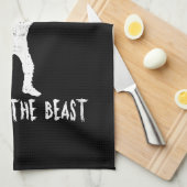 Snatchsquatch、漫画の大きな足、獣、ジおもしろいム キッチンタオル (四つ折り)