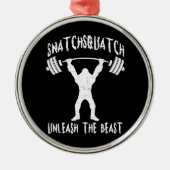 Snatchsquatch、漫画の大きな足、獣、ジおもしろいム メタルオーナメント (正面)